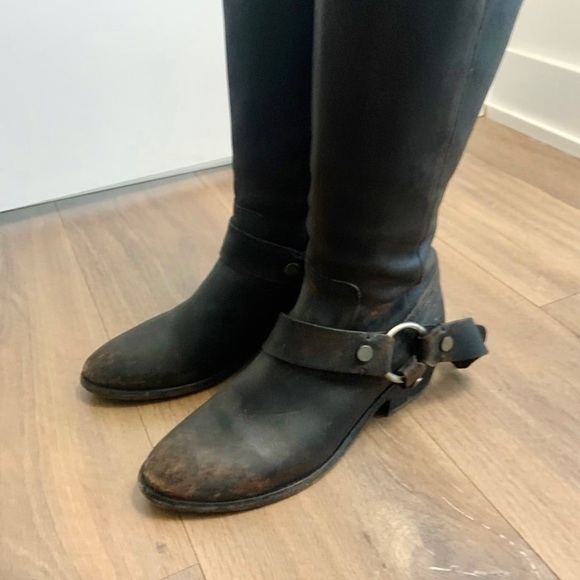 Frye Tall Leather Carson Harness Boot - Picture 10 of 10